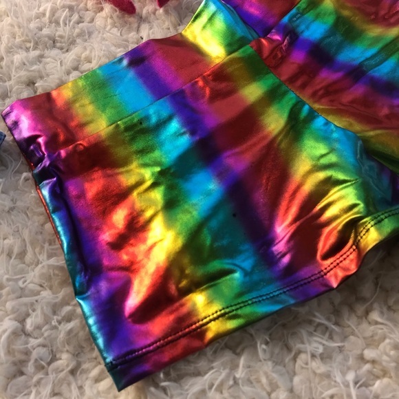 3pc party rave bundle. Leggings Shorts Headband Sm - Picture 8 of 8